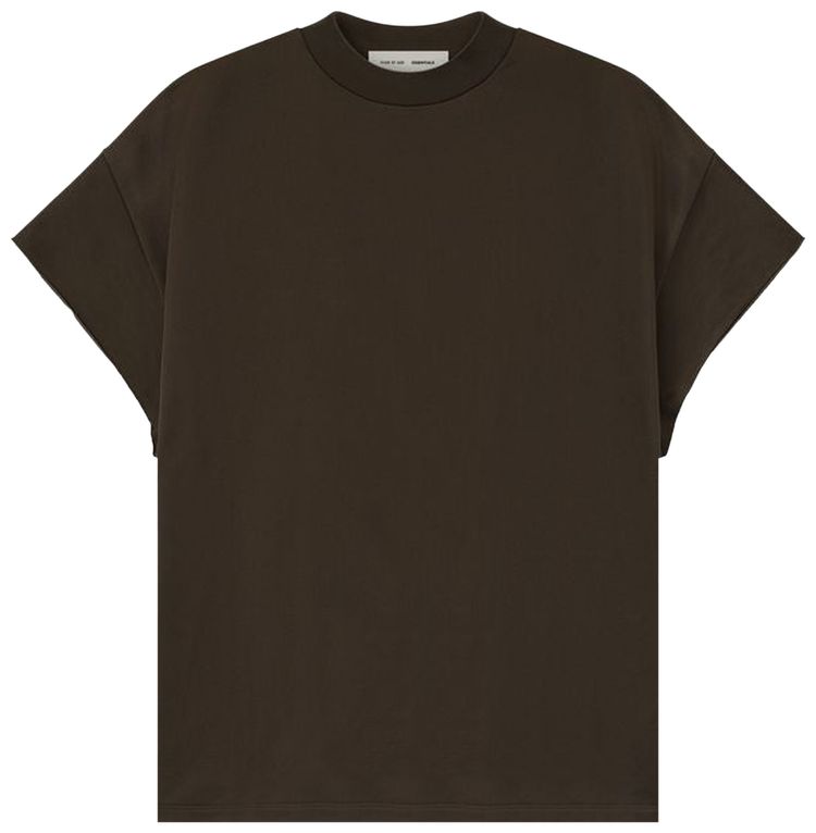 Fear of God Essentials Satin Fleece 90s Muscle Tee Brown