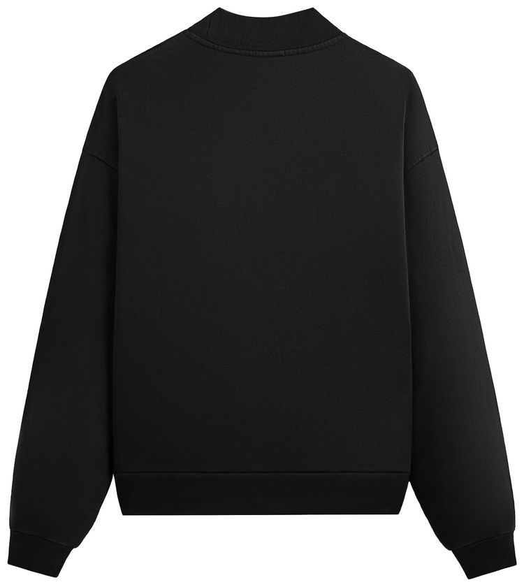 Kith Garment Dyed Fleece Mockneck Sweatshirt Black