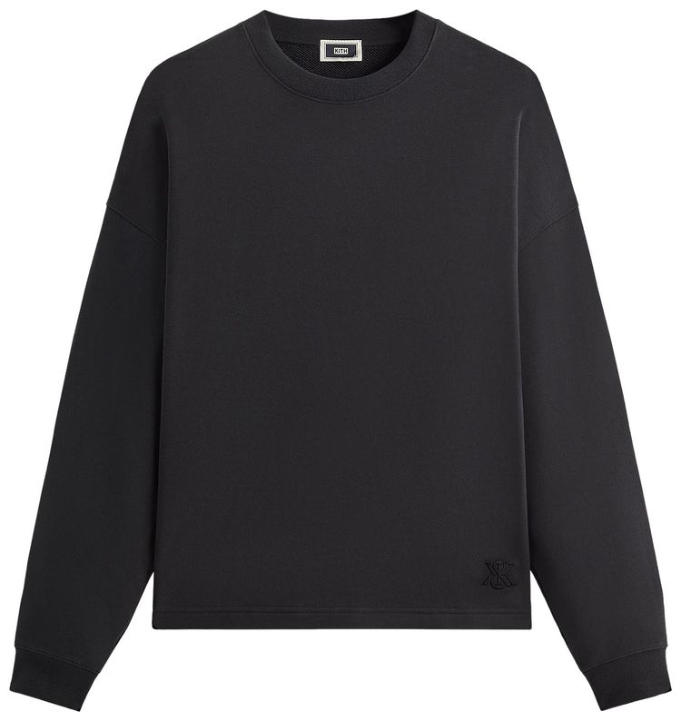 Kith Sueded French Terry Long Sleeve Lawson Tee Black