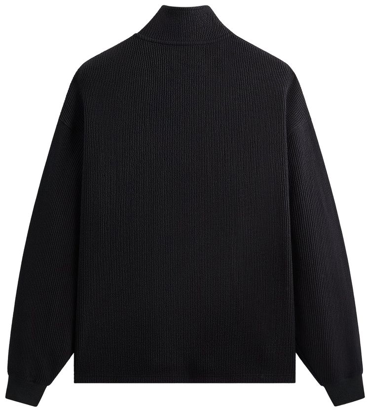 Kith Heavy Crepe Rib Knit Quarter Zip Nelson Black