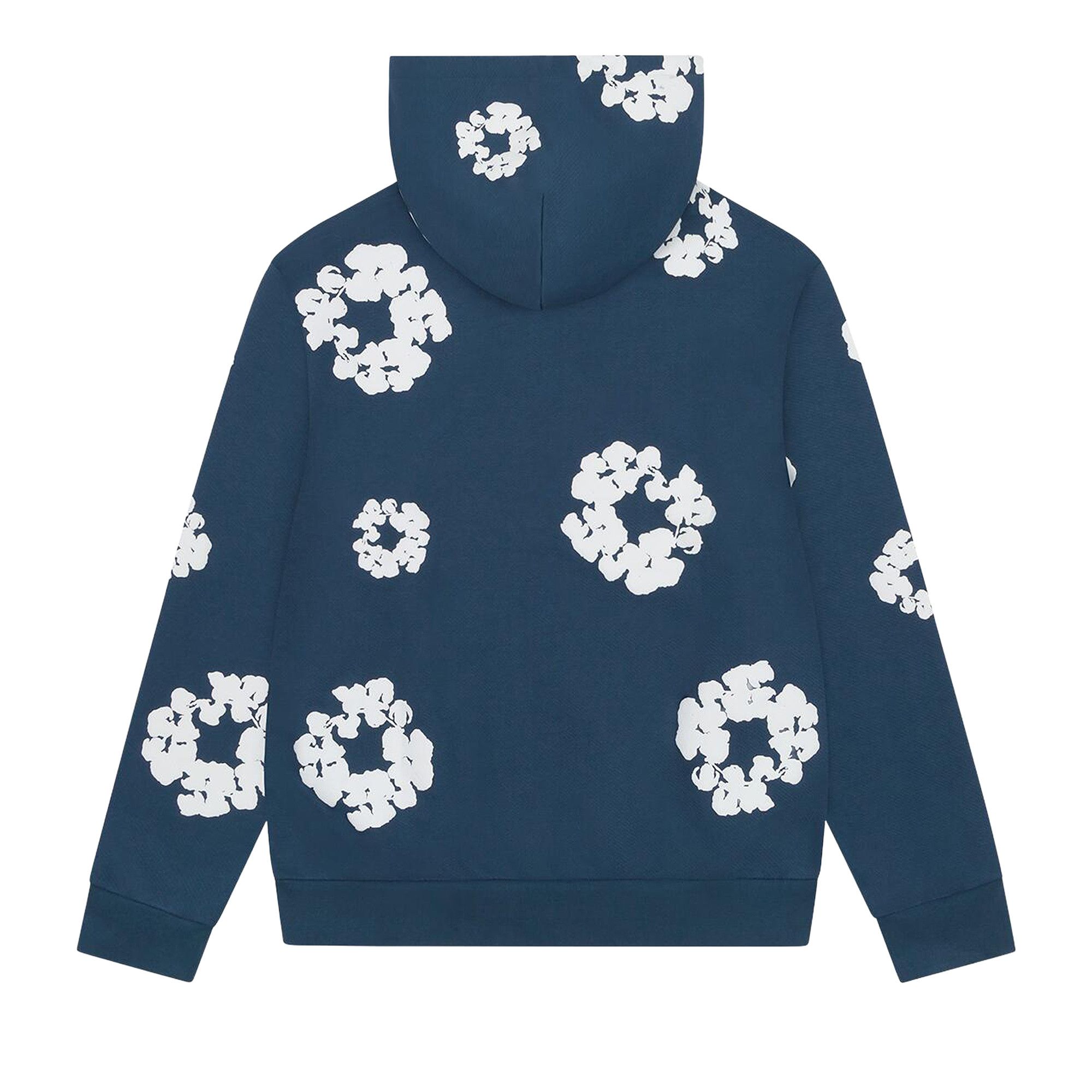 Buy Denim Tears Cotton Wreath Zip Hoodie 'Navy' - FW25TZH2982316