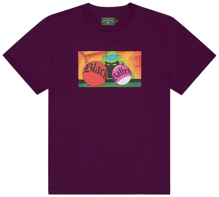 Denim Tears Black Balled Tee Burgundy