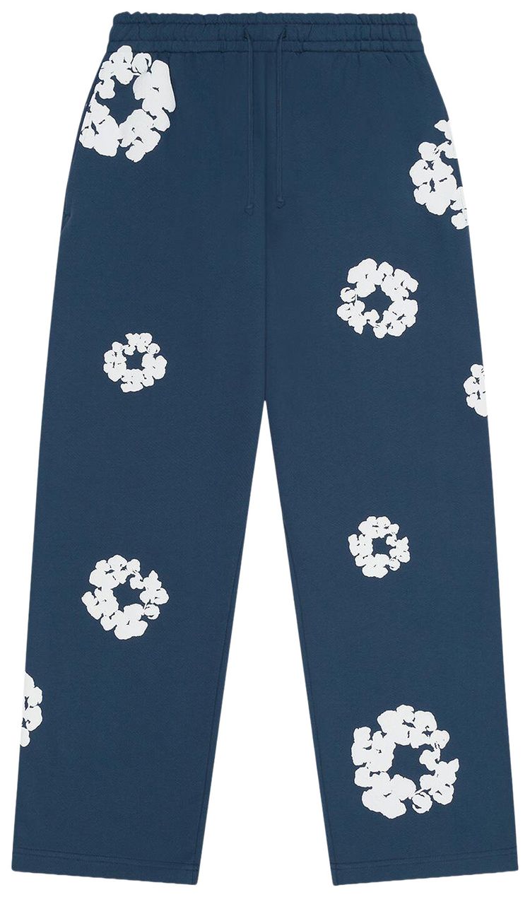 Denim Tears Cotton Wreath Baggy Sweatpants Navy