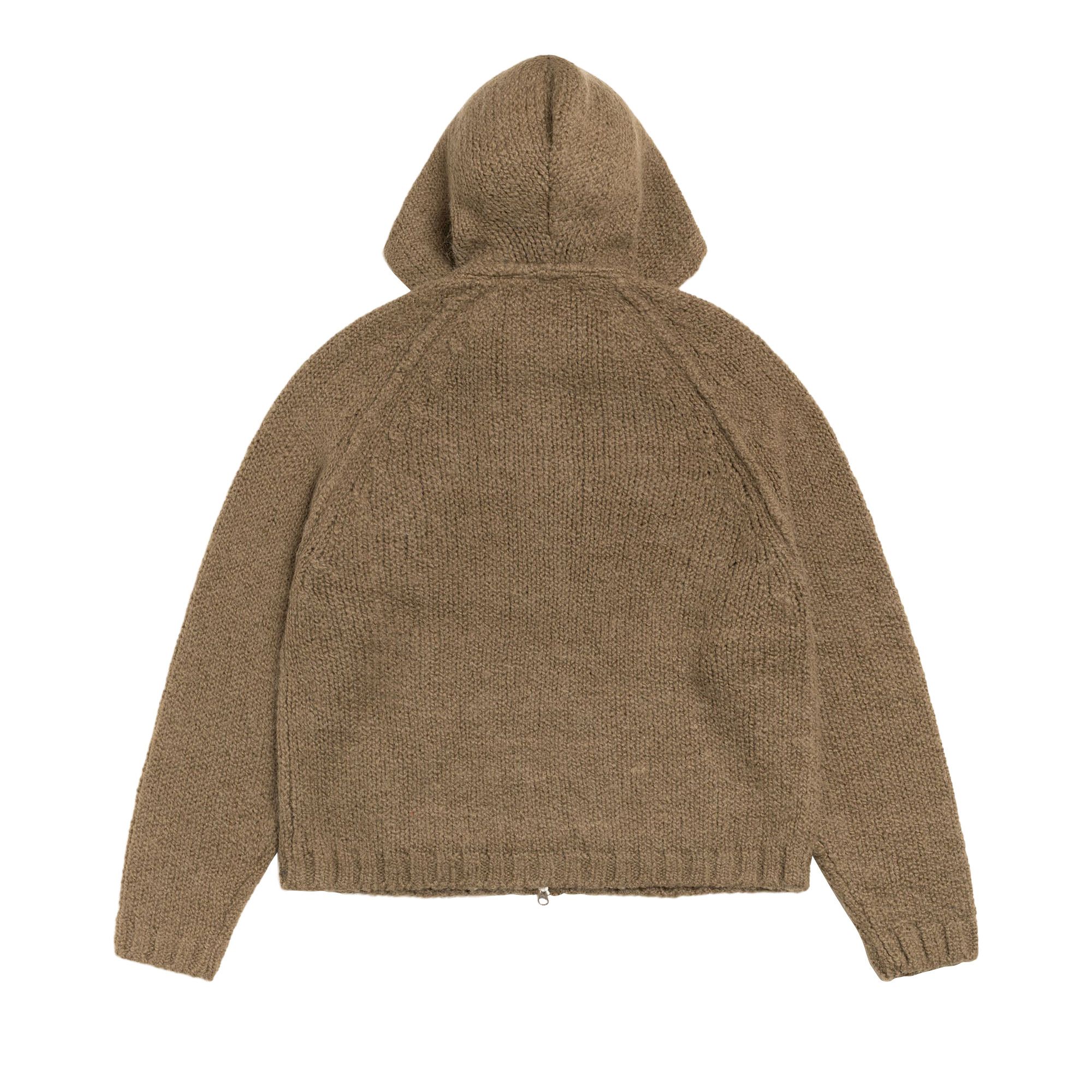 Buy Stussy Chunky Knit Zip Hoodie 'Fossil' - 117200 FOSS | GOAT