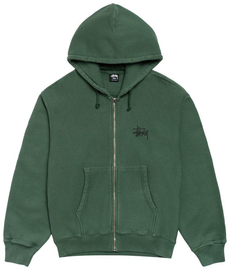 Stussy Basic StuSsy Zip Hoodie Pigment Dyed Pine