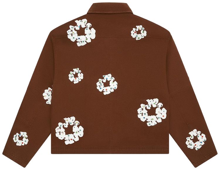 Denim Tears Cotton Wreath Canvas Work Jacket Brown