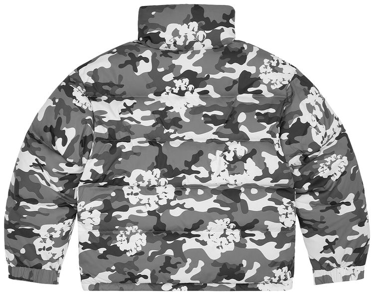 Denim Tears Cotton Wreath Puffer Jacket White Camo