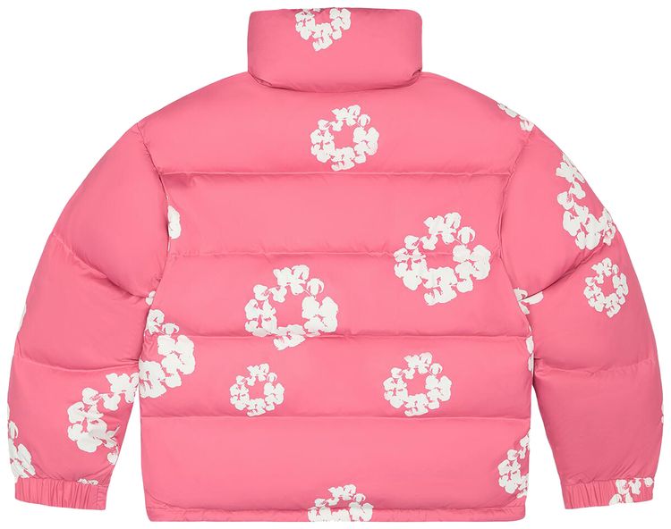 Denim Tears Cotton Wreath Puffer Jacket Pink
