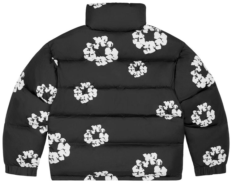 Denim Tears Cotton Wreath Puffer Jacket Black