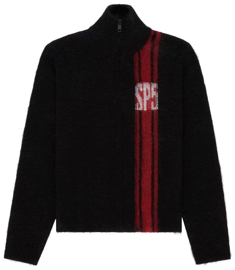 Sp5der Rally Knit Zip Sweater Black