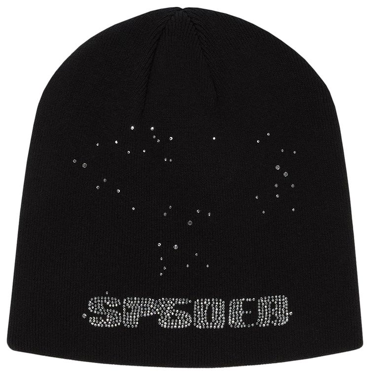 Sp5der Rhinestone Silk Skully Black