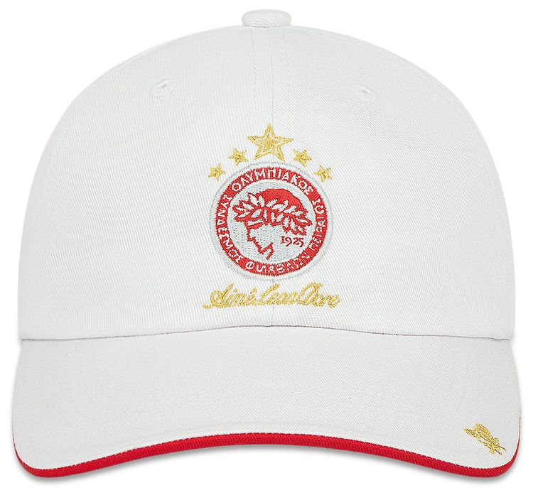 Aime Leon Dore x Olympiacos FC Logo Hat Bright White