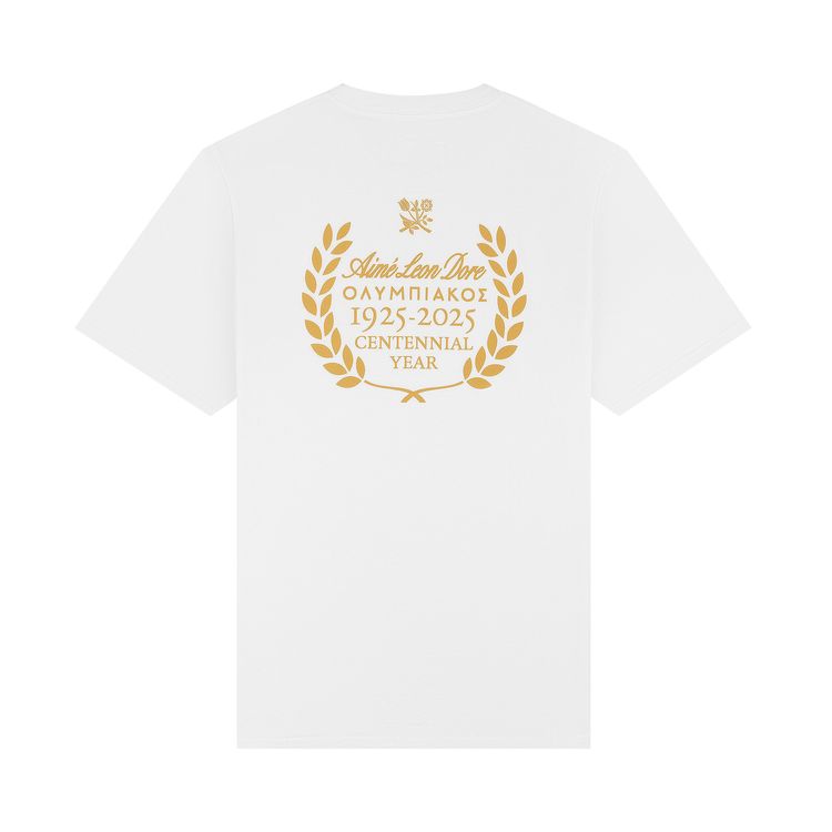 Aime Leon Dore x Olympiacos FC Centennial Tee Bright White