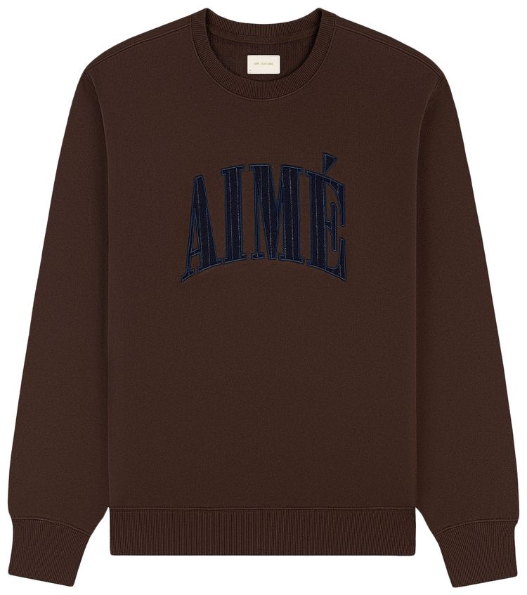 Aime Leon Dore Aime Applique Crewneck Sweatshirt Coffee Bean