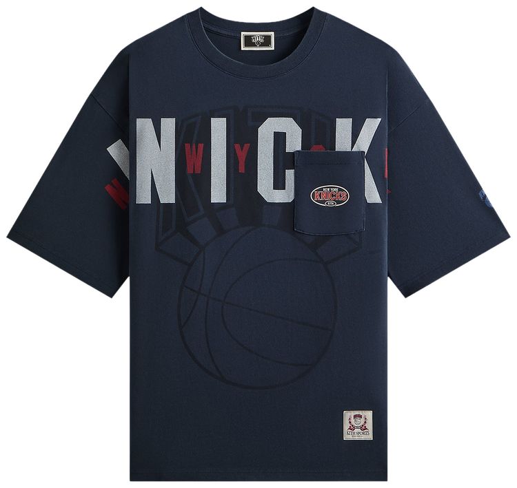 Kith For The New York Knicks Pocket Vintage Jones Tee Nocturnal