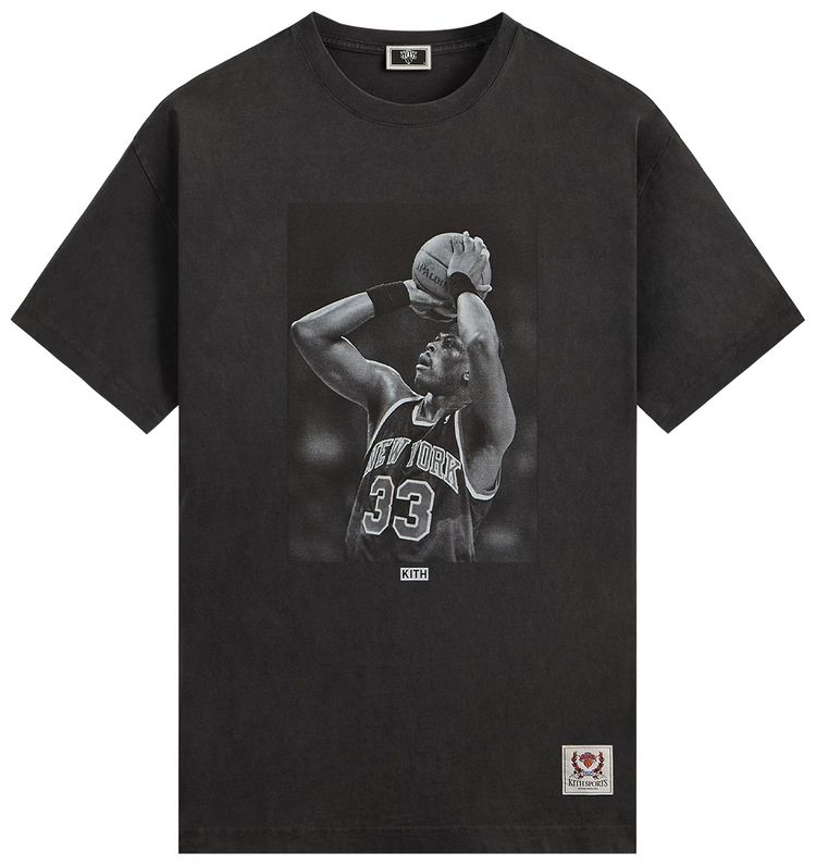 Kith For The New York Knicks Patrick Ewing Vintage Tee Black