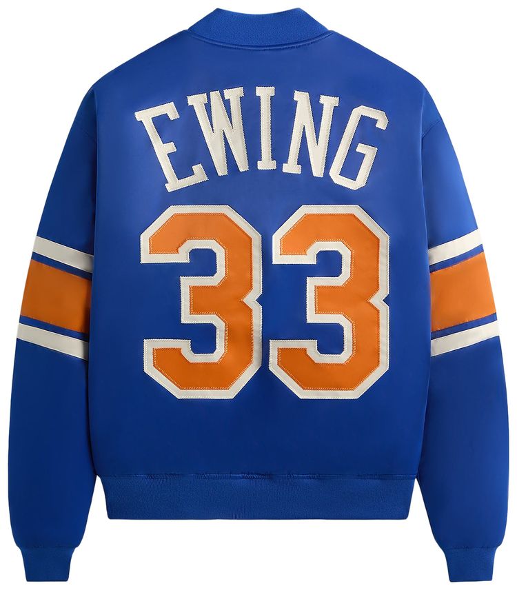 Kith For The New York Knicks Patrick Ewing Classic Satin Bomber Jacket Current