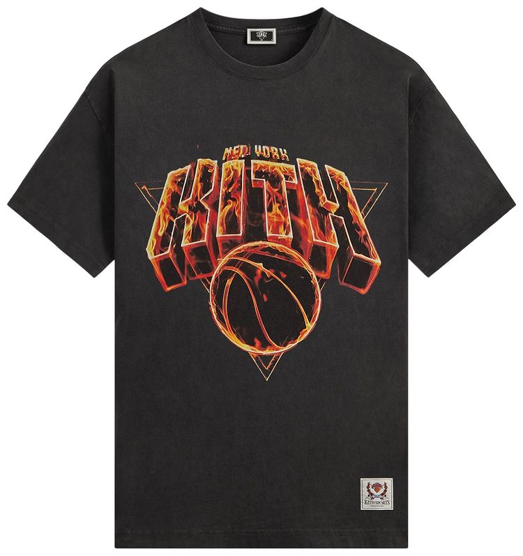 Kith For The New York Knicks Fire Vintage Jones Tee Black