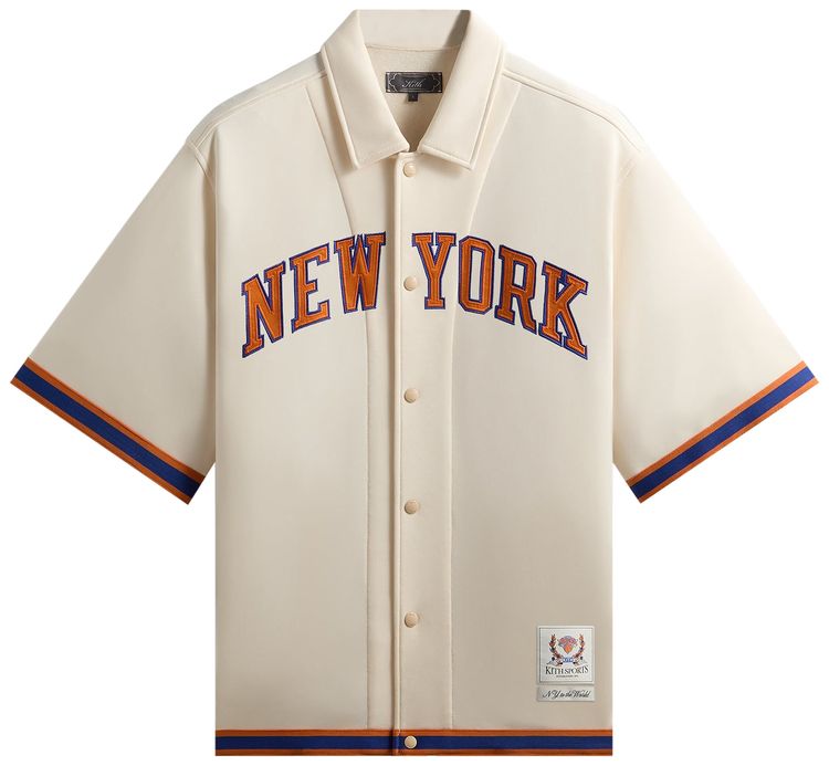 Kith For The New York Knicks Patrick Ewing Woodpoint Shirt Sandrift