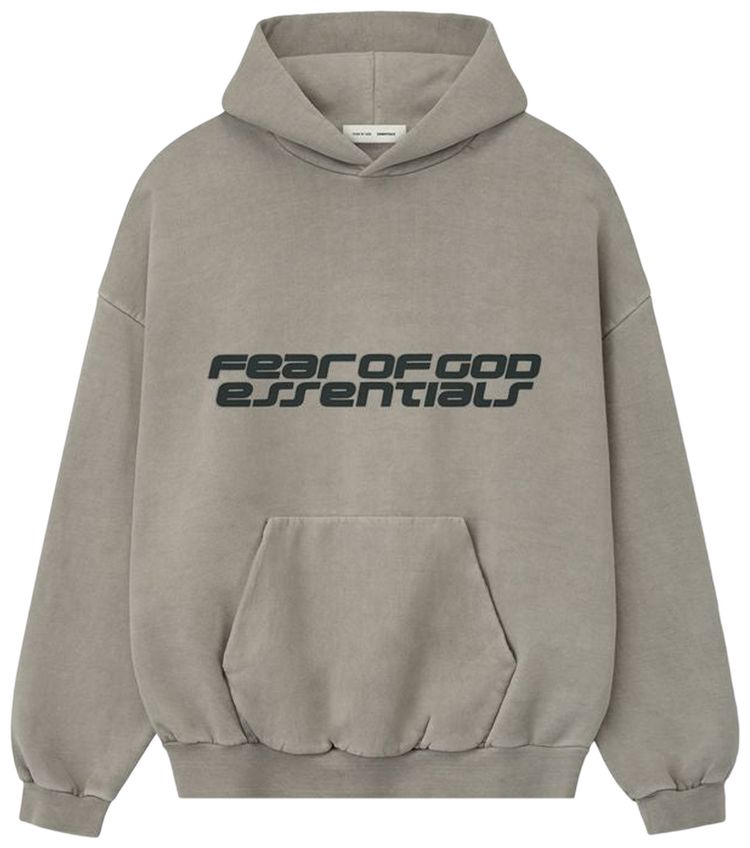Fear of God Essentials Heavy Fleece 90s Hoodie Smoke Grey