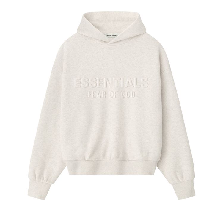 Fear of God Essentials Embossed Essentials Classic Hoodie Oatmeal Heather