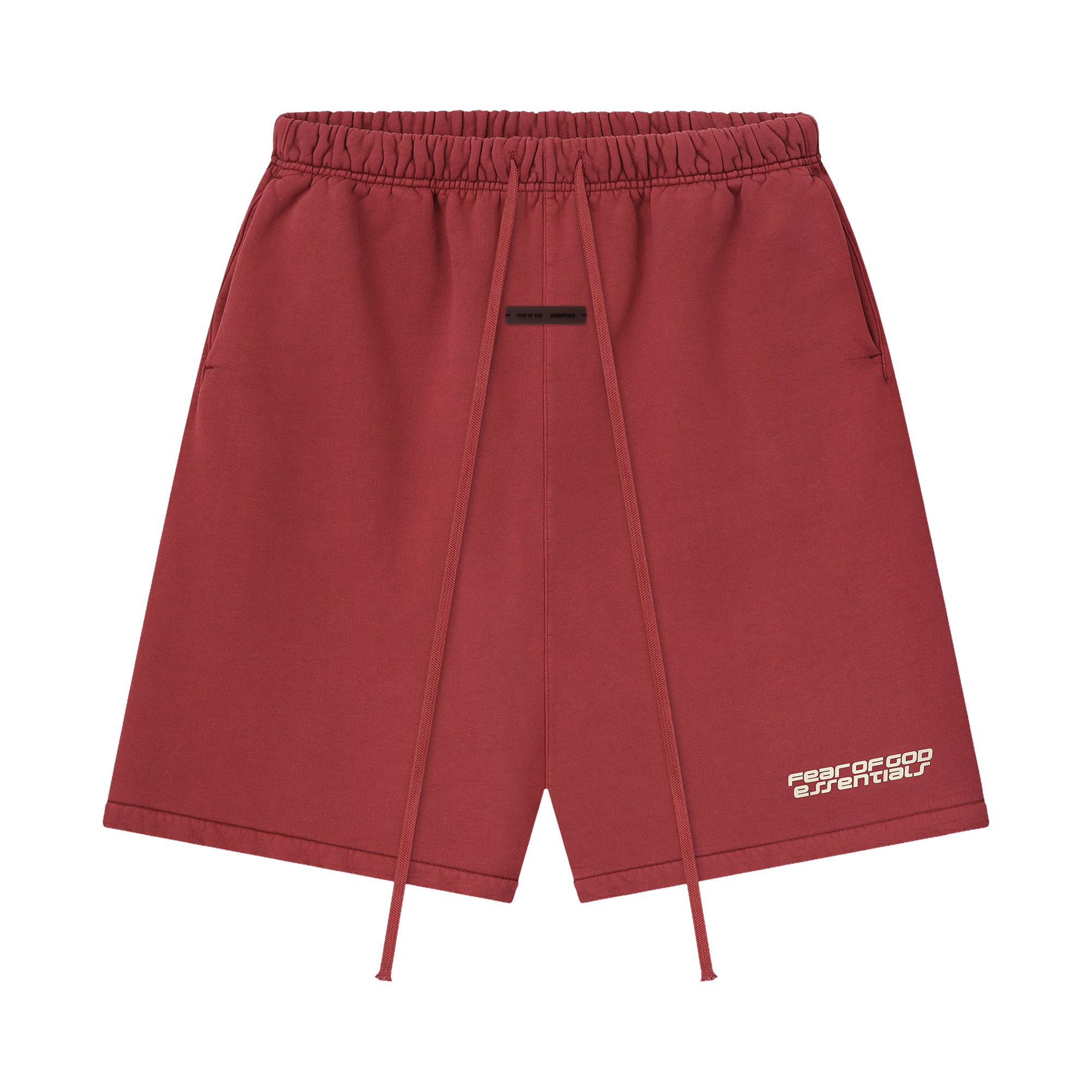 Buy Fear of God Essentials Relaxed Sweatshort 'Crimson