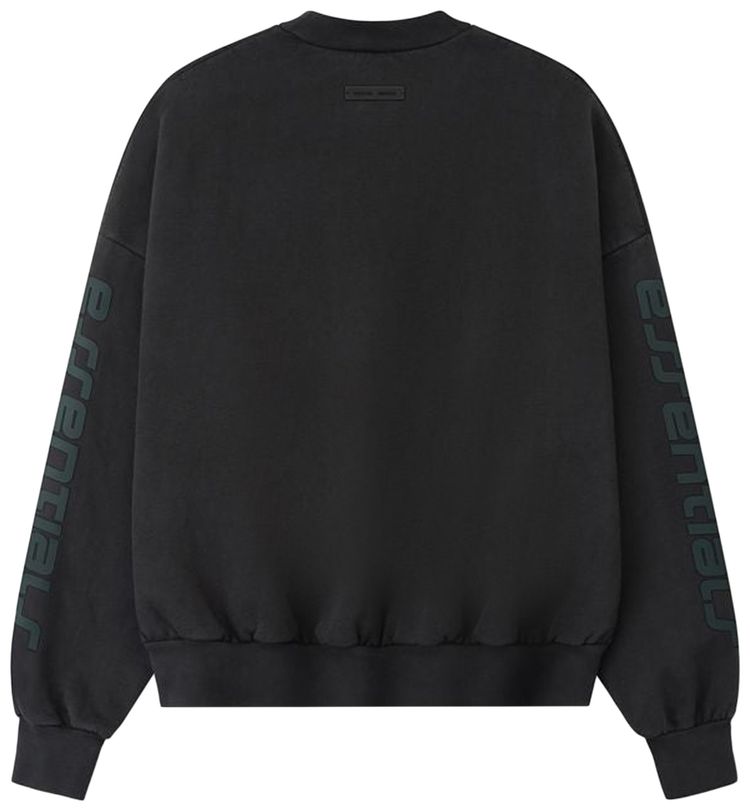 Fear of God Essentials Los Angeles Heavy Fleece Cropped Sweatshirt Vintage Black
