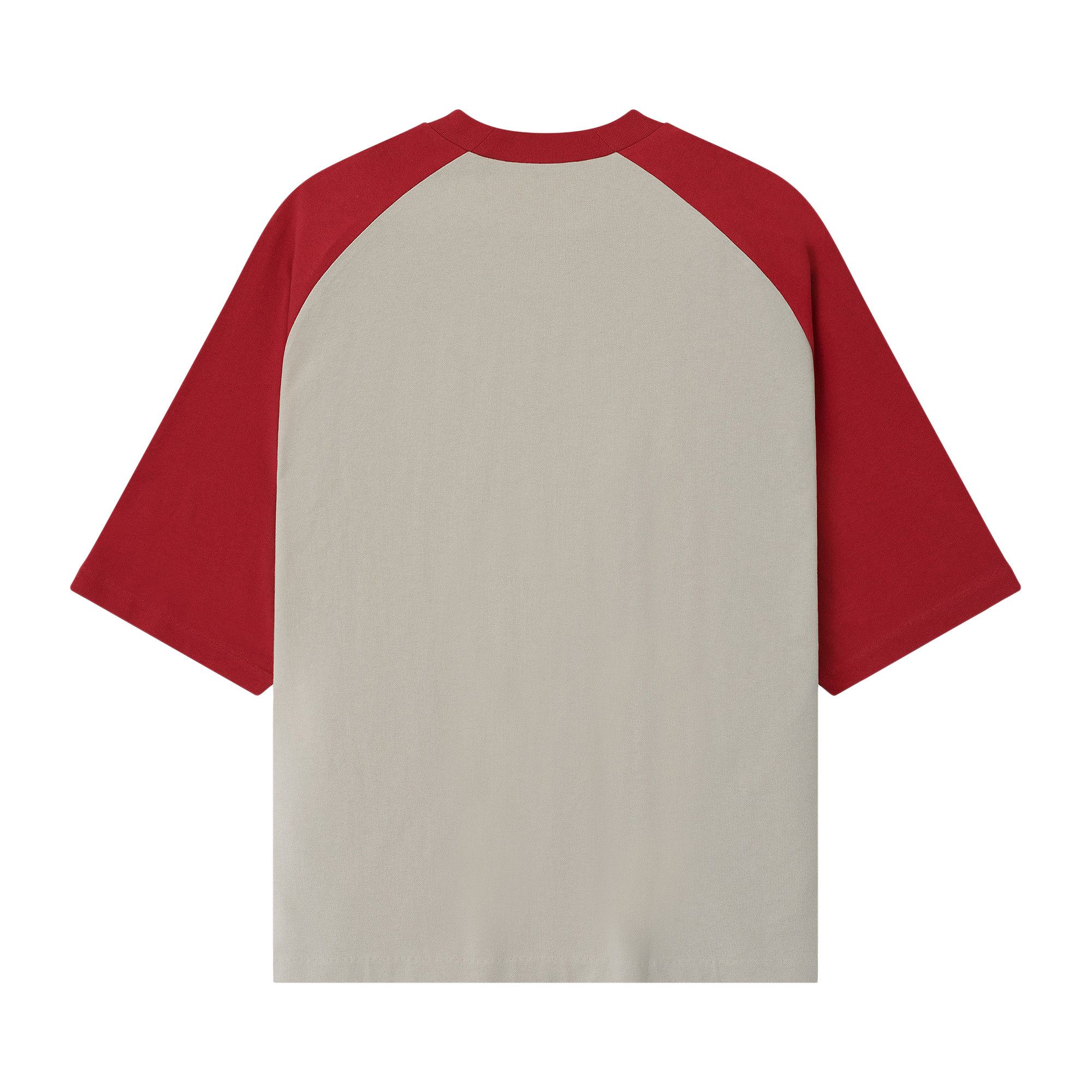 Buy Fear of God Essentials Baseball Tee 'Smoke Grey / Crimson