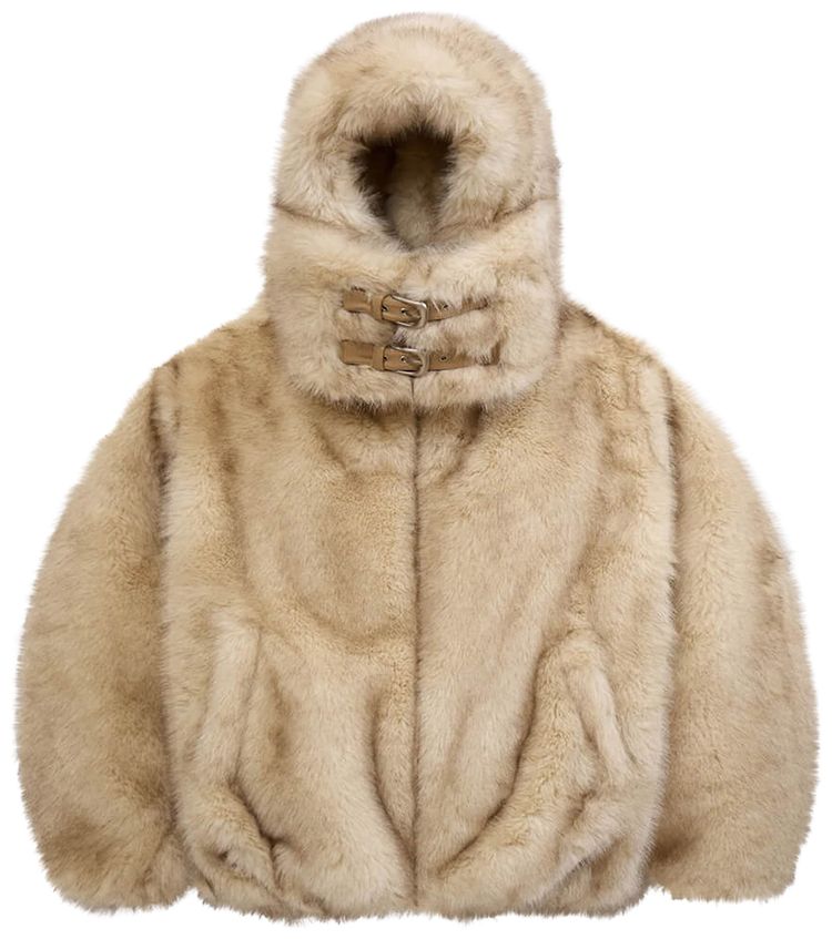 KidSuper Fur Hoodie Cream