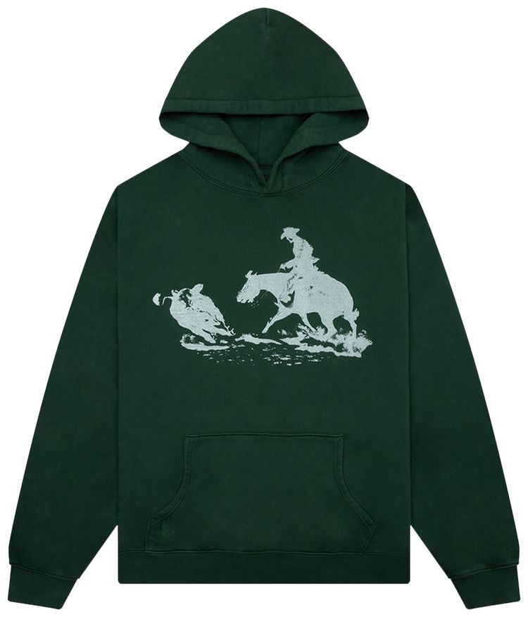 One Of These Days Drifting Back Hooded Sweatshirt Hard Washed Forest Green