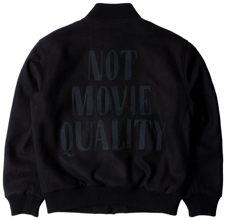 Parra Not Movie Quality Varsity Jacket Black