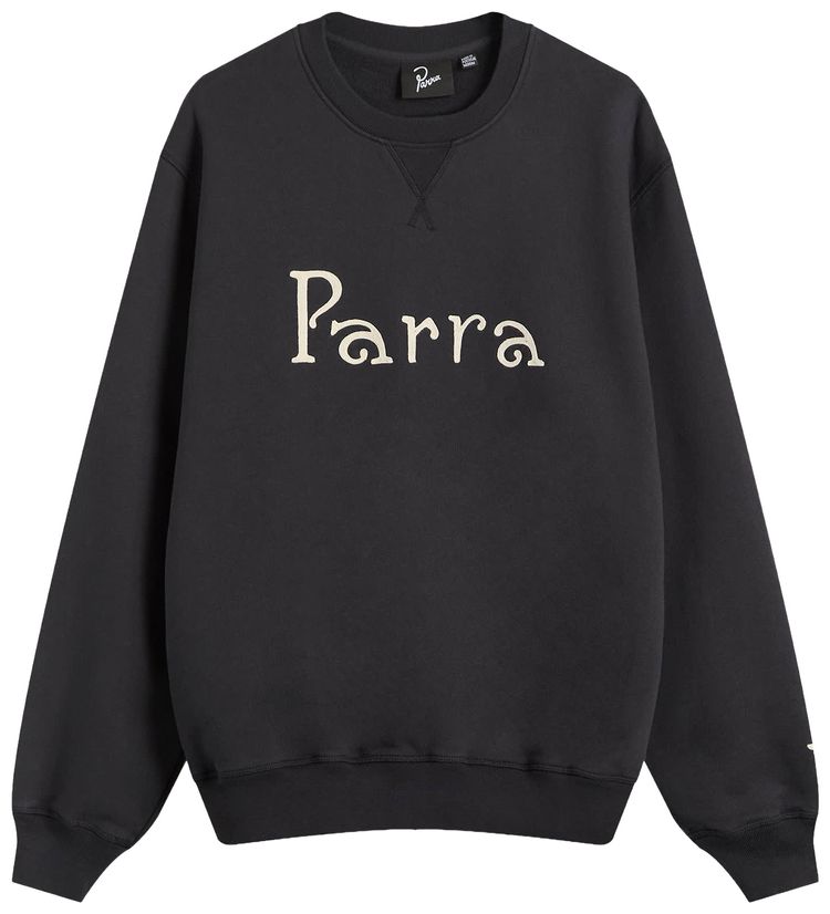 Parra Weird Trad Logo Crew Neck Sweatshirt Dark Navy