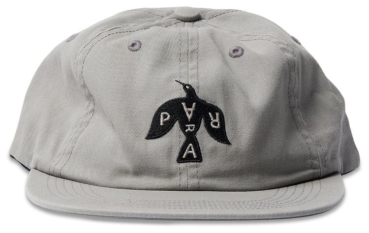 Parra Crow Logo 6 Panel Hat Grey