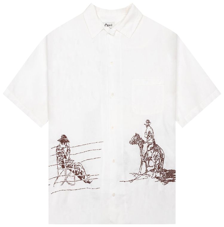 One Of These Days Remember Me Camp Shirt Ivory