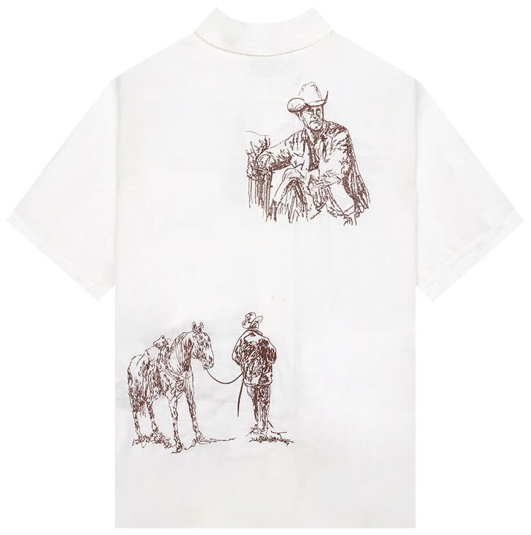 One Of These Days Remember Me Camp Shirt Ivory