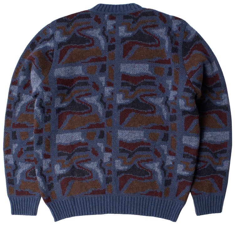 Parra Repeat FTP Booster Knitted Pullover Blue