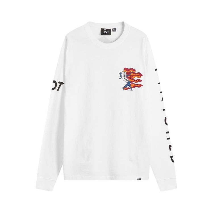 Parra Not Finished Long Sleeve T Shirt White