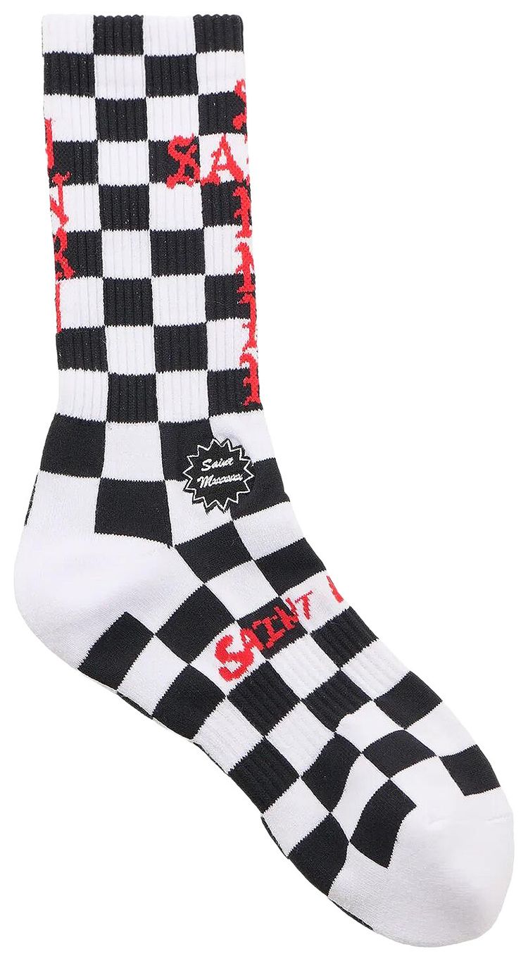 SAINT Mxxxxxx Saint Sinner Socks BlackRed