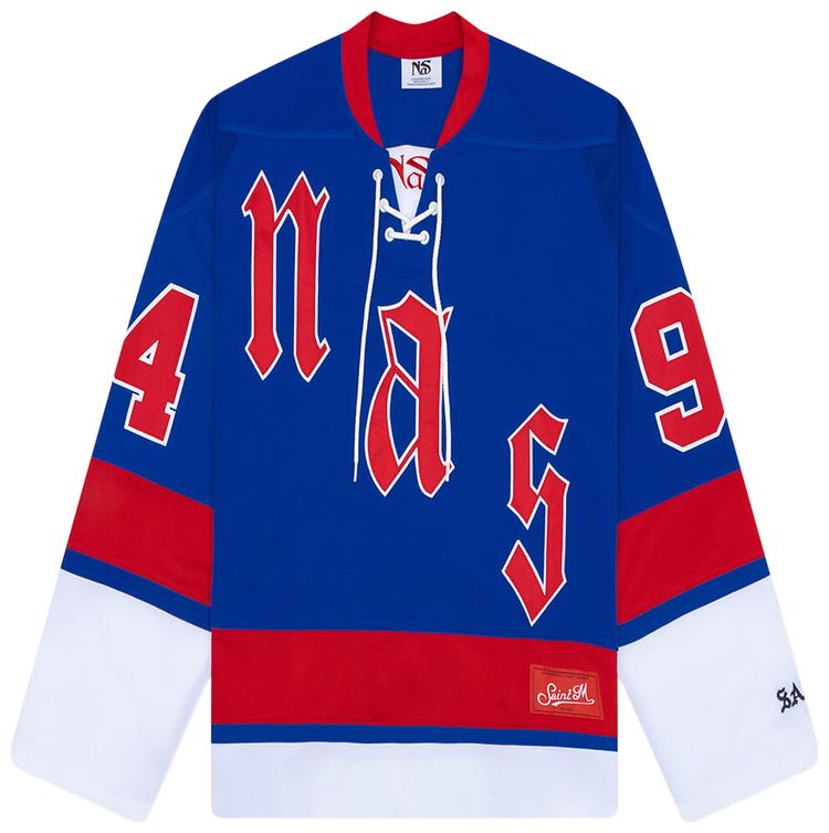SAINT Mxxxxxx x Nas Illmatic 94 Game Shirt Blue
