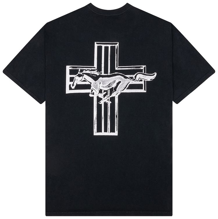 One Of These Days Mustang Cross T Shirt Hard Washed Black