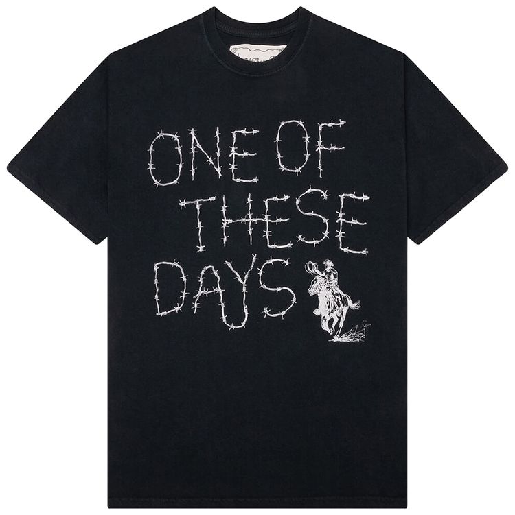 One Of These Days Barbed T Shirt Hard Washed Black