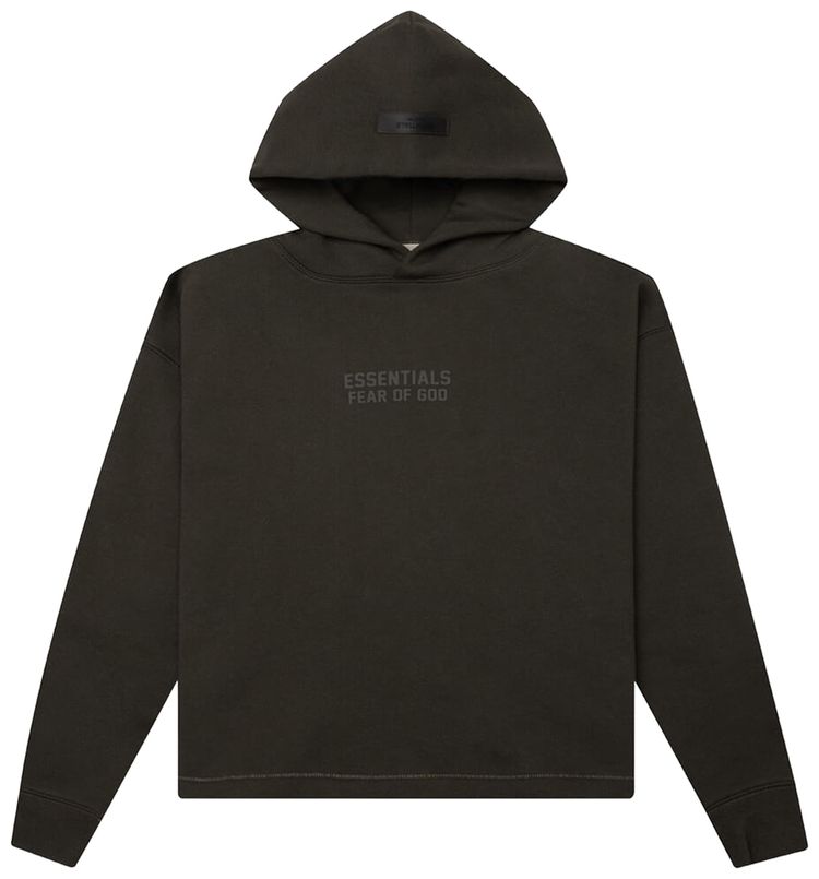 Fear of God Essentials Kids Relax Hoodie Off Black