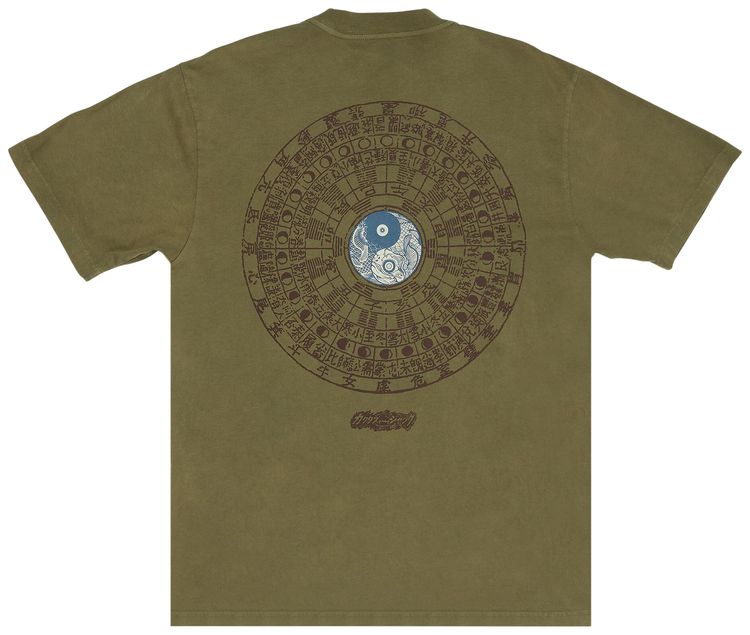Cactus Jack by Travis Scott x Takashi Murakami Melted Utopia Dream Zodiac Tee Olive