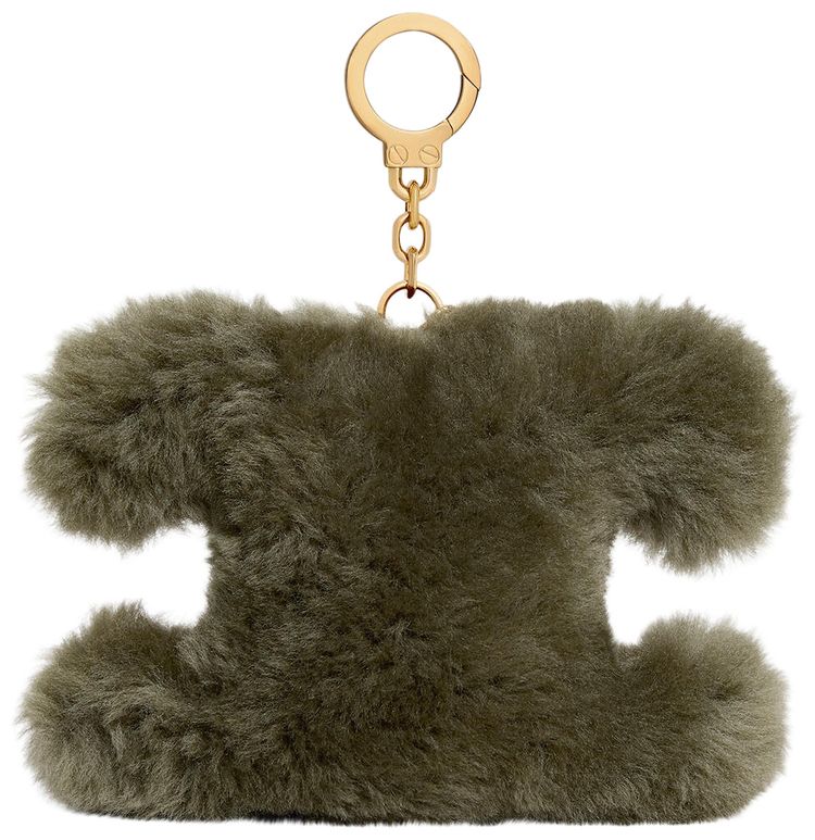 CELINE Triomphe Pom Pom Charm Golden Khaki