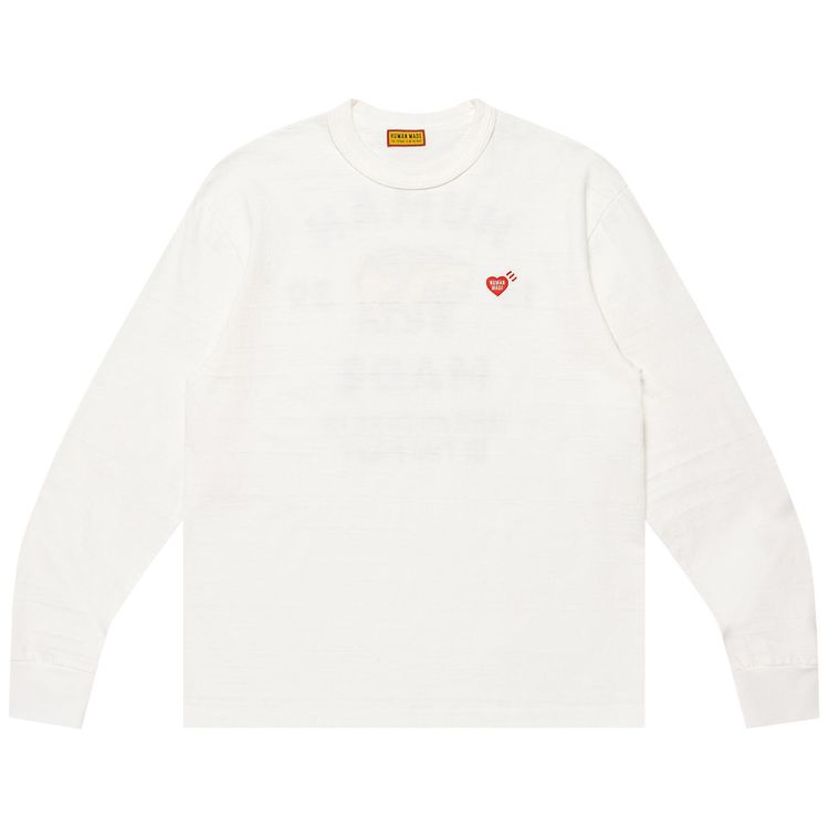 Human Made Graphic Long Sleeve T Shirt 2 White
