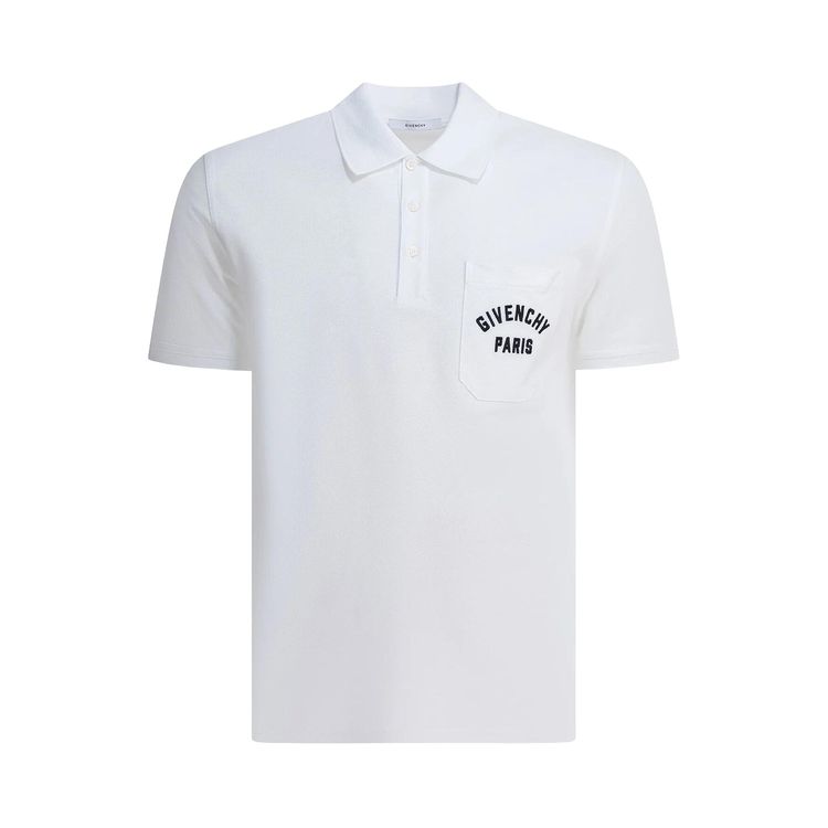 Givenchy Front Pocket Polo White