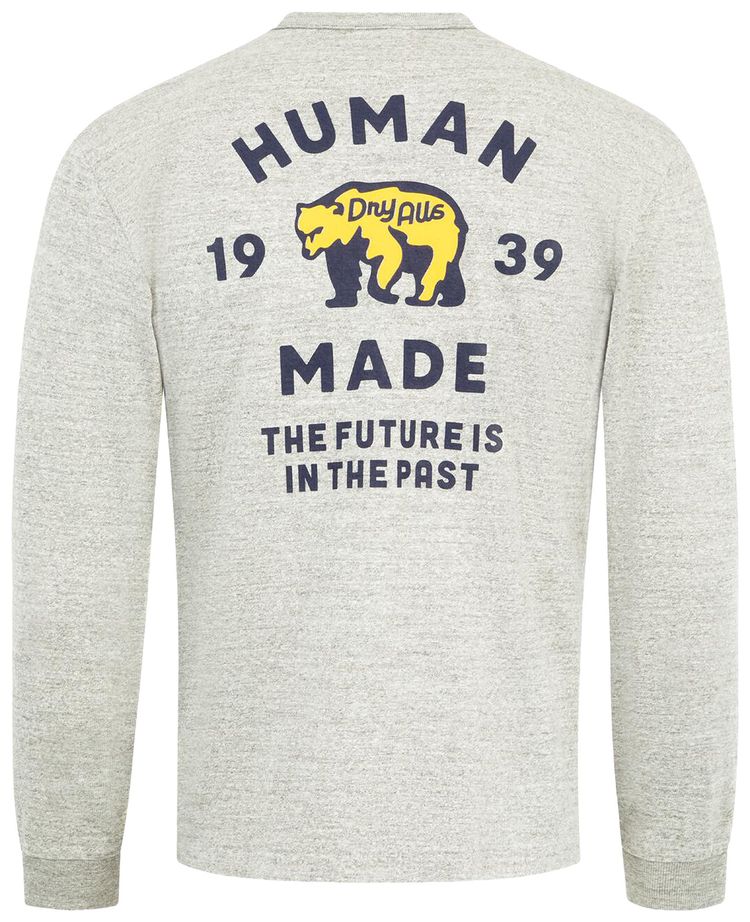 Human Made Graphic Long Sleeve T Shirt 2 Grey
