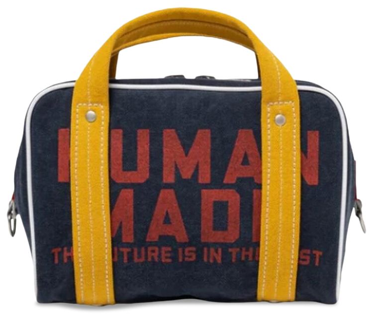Human Made Canvas Boston Bag Small Navy