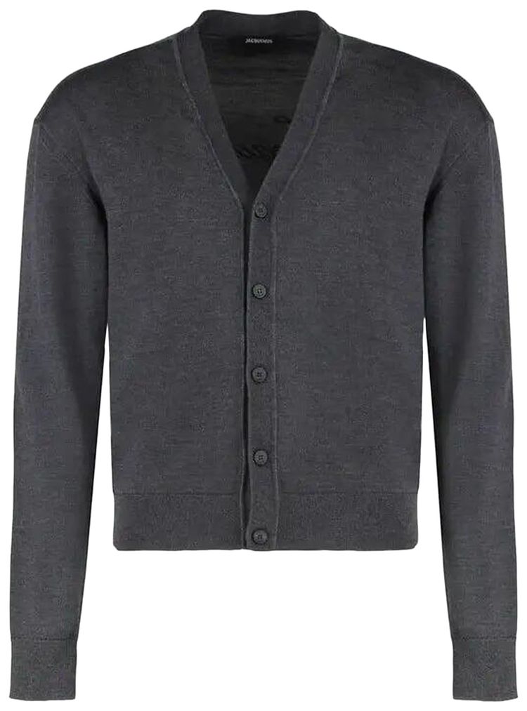 Jacquemus Le Cardigan Brode Dark Grey