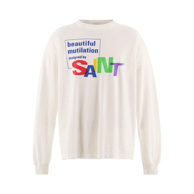 SAINT Mxxxxxx Beautiful Saint Long Sleeve Tee White